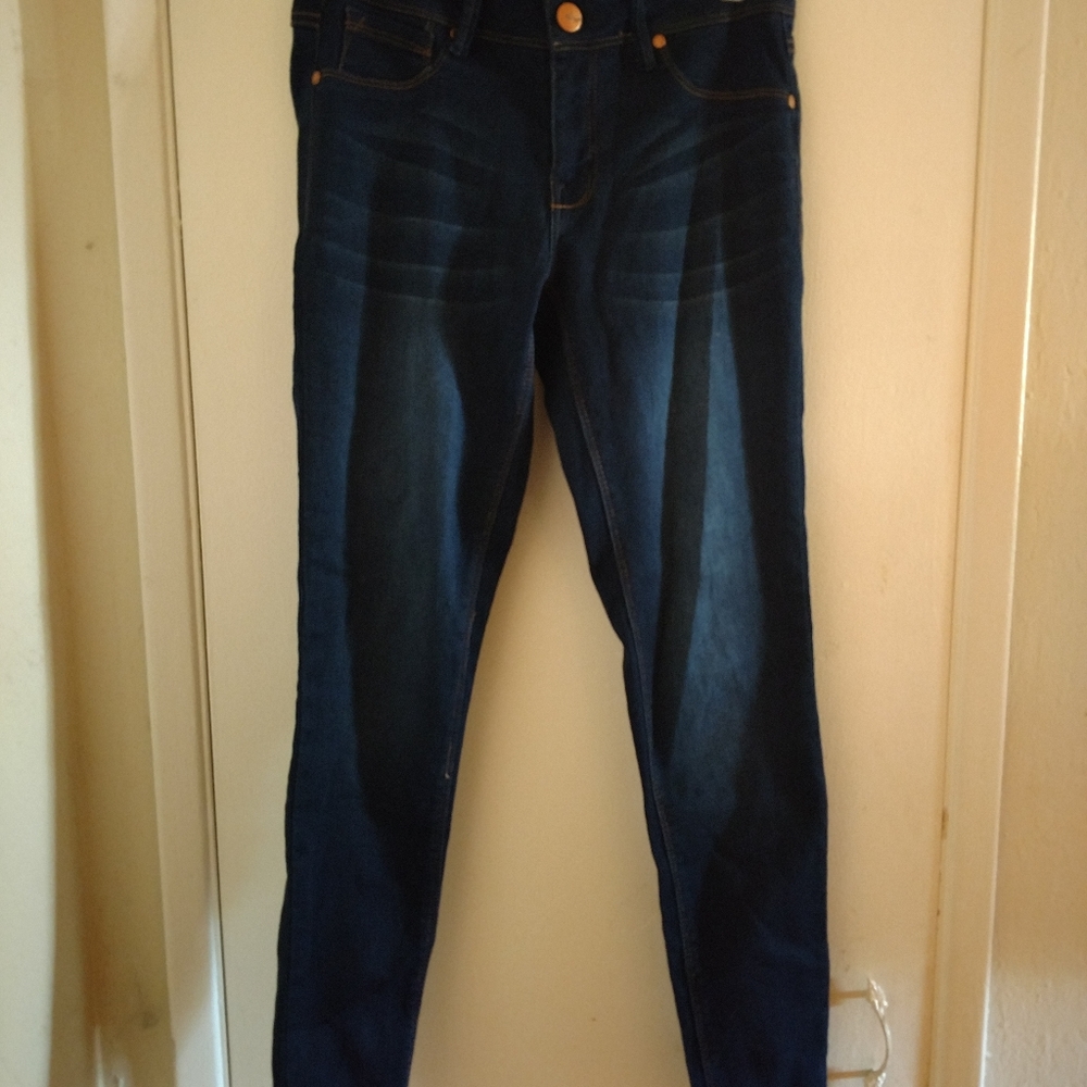 1822 denim size 27 skinny stretch jeans dark blue